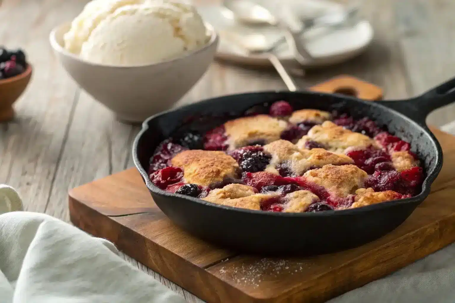 Skillet Berry Cobbler
