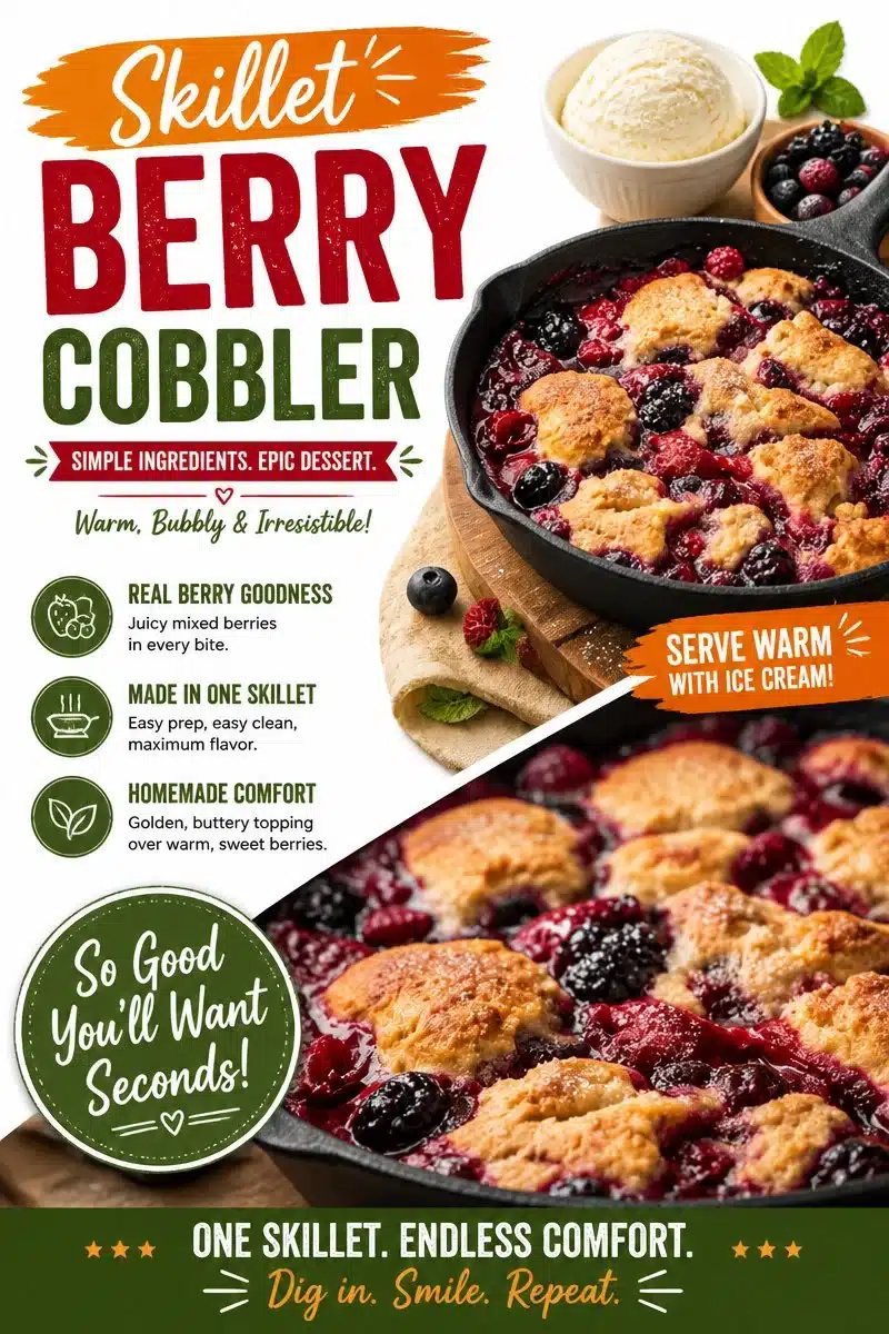 Skillet Berry Cobbler