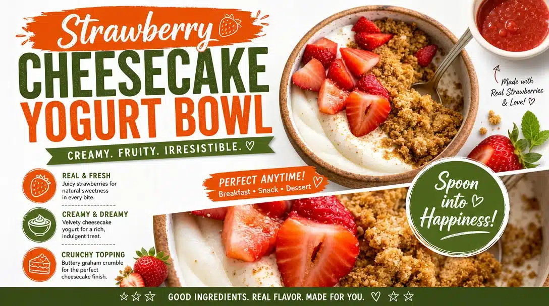 Strawberry Cheesecake Yogurt Bowl