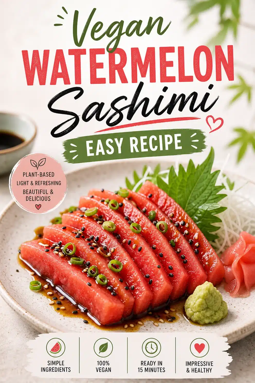 Vegan Watermelon Sashimi: Easy Recipe
