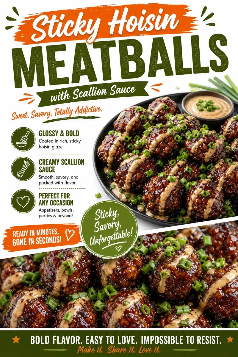 Sticky Hoisin Meatballs