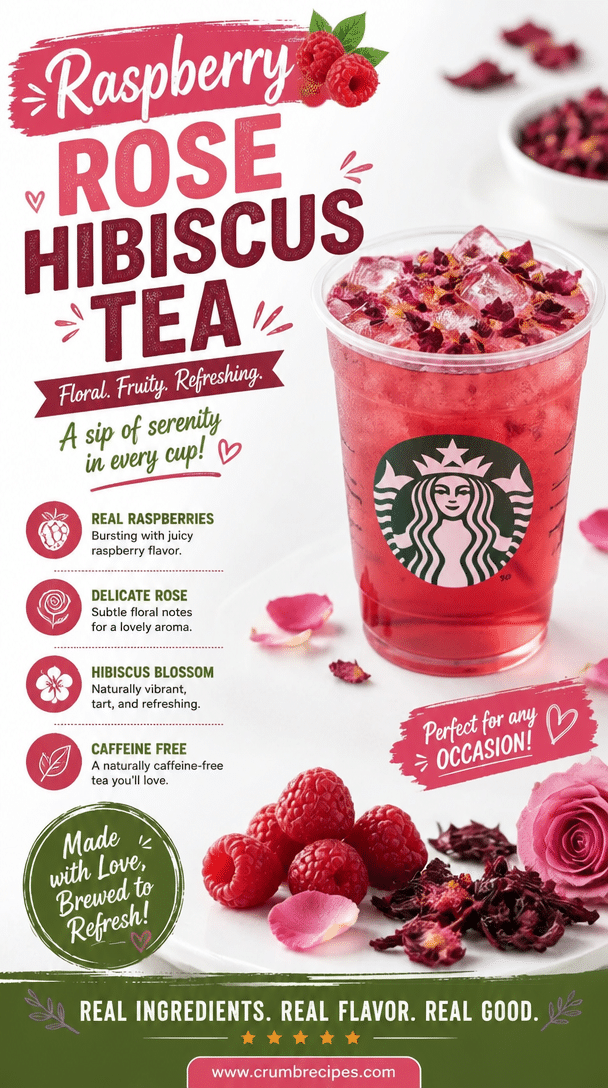 Raspberry Rose Hibiscus Tea at Starbucks