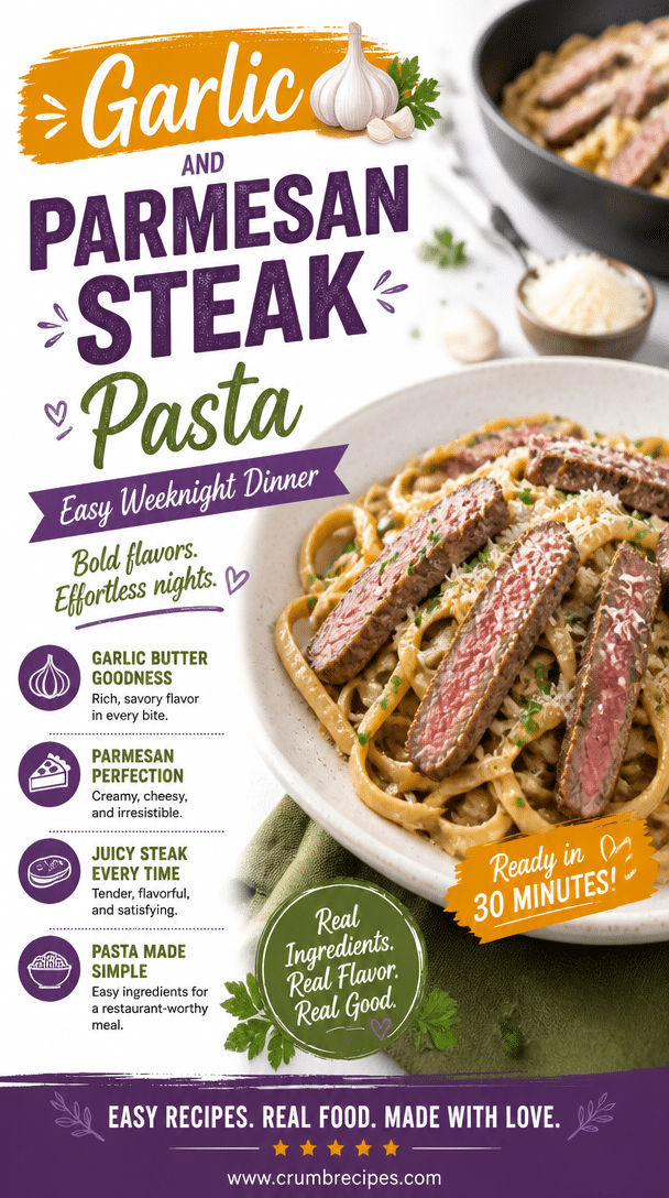 Garlic and Parmesan Steak Pasta: Easy Weeknight Dinner