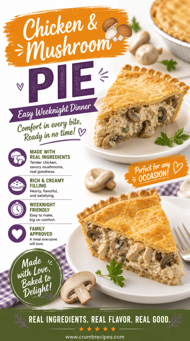 Chicken and Mushroom Pie: Easy Weeknight Dinner
