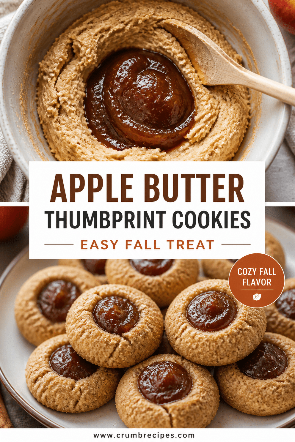 Apple Butter Thumbprint Cookies: Easy Fall Treat