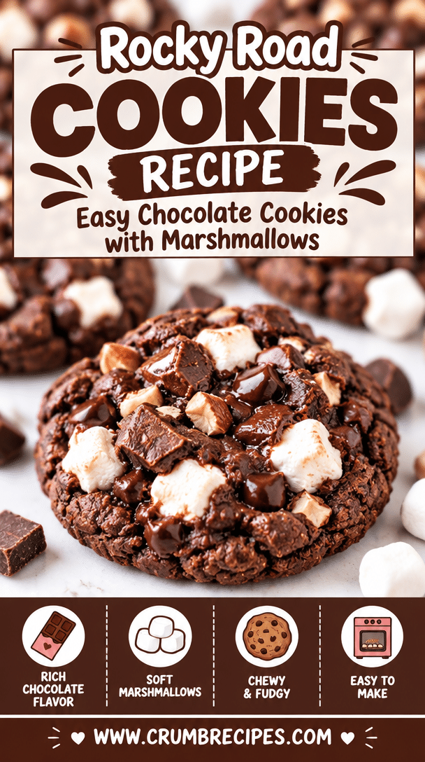 Rocky Road Cookies Recipe : Easy Chocolate Cookies with Marshmallows