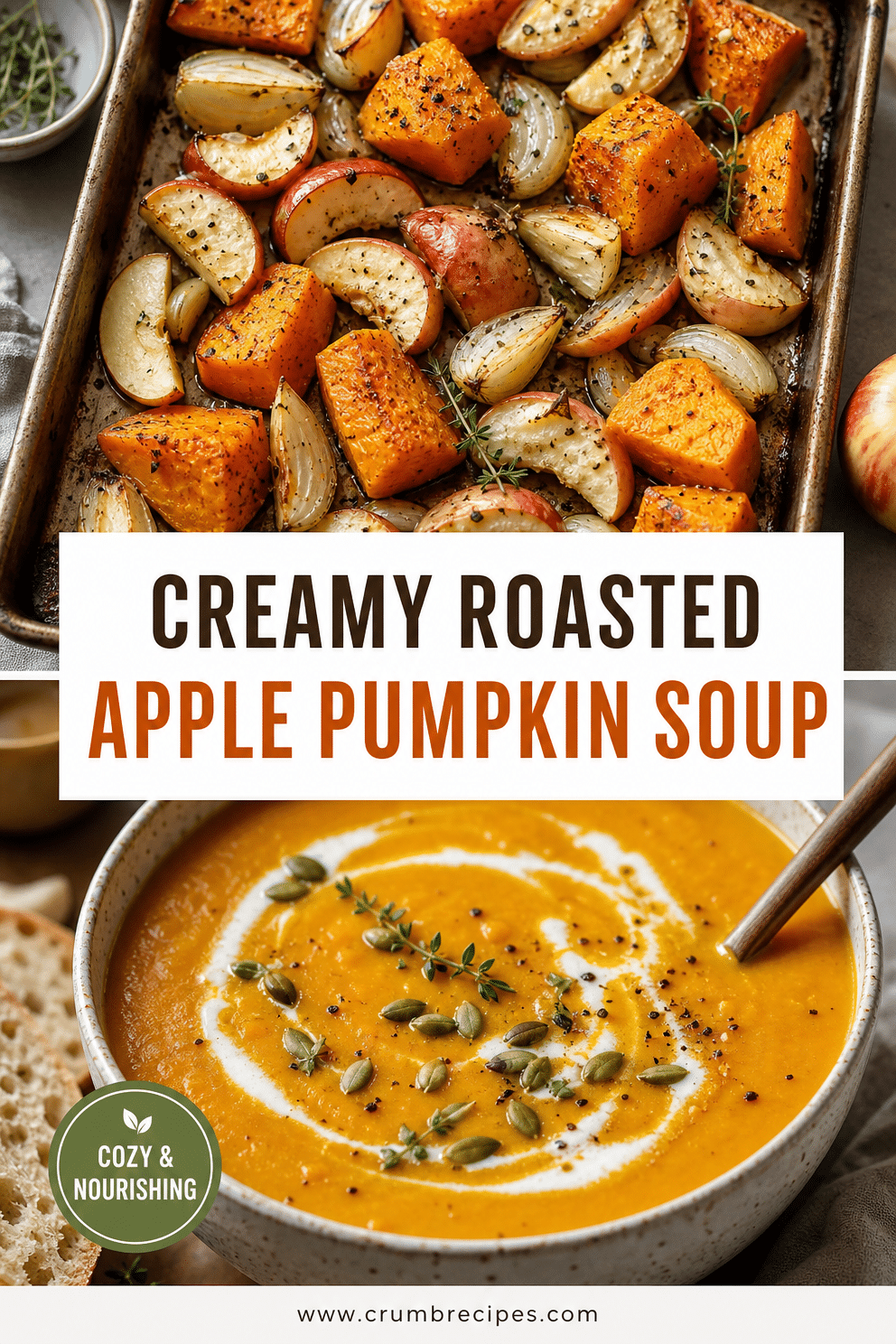 Creamy Roasted Apple Pumpkin Soup Recipe
