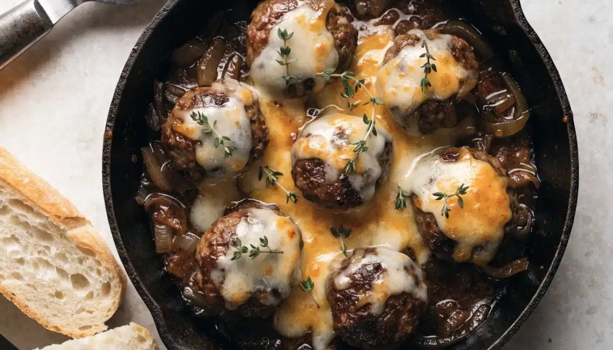 French Onion Meatballs for a Cozy Fall Dinner