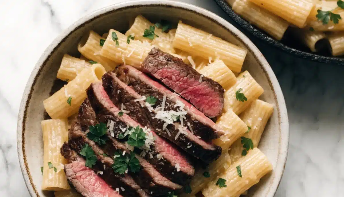 Garlic and Parmesan Steak Pasta: Easy Weeknight Dinner