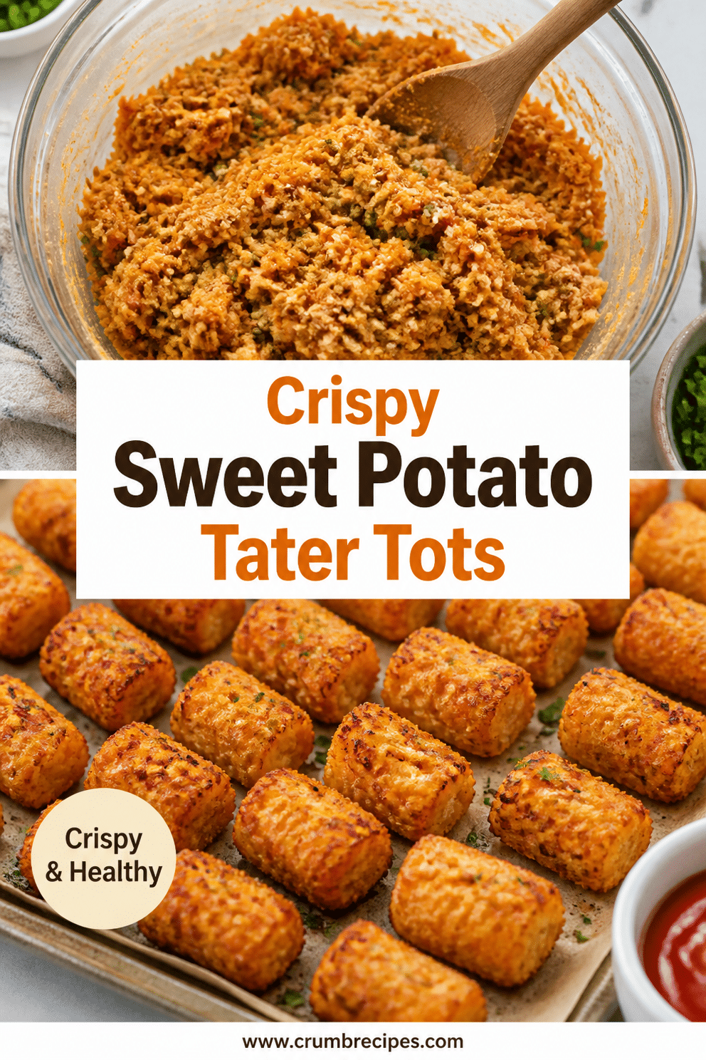 Crispy Baked Sweet Potato Tater Tots Recipe