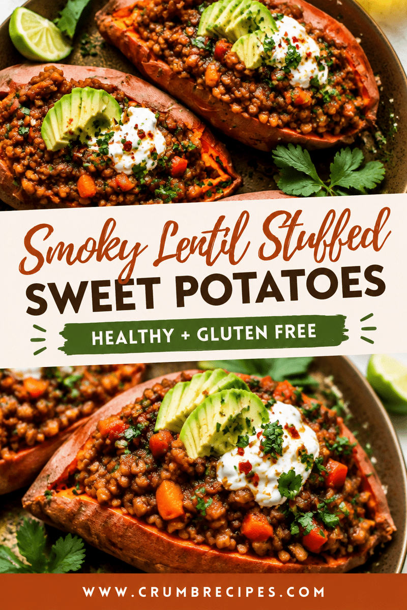 Smoky Lentil Stuffed Sweet Potatoes (Healthy + Gluten Free)
