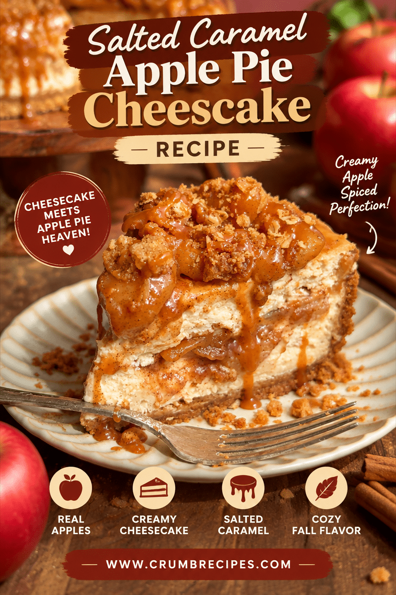 Salted Caramel Apple Pie Cheesecake Recipe
