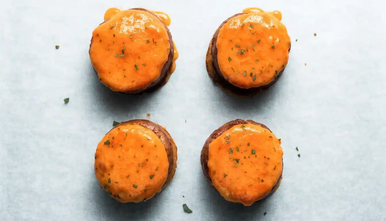 Garlic Butter Smashed Sweet Potatoes with Parmesan Cheese