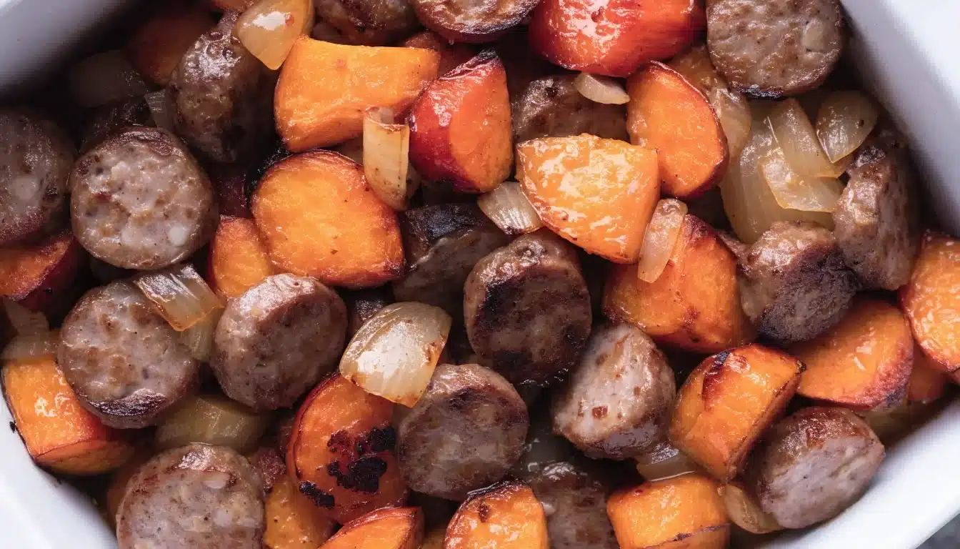 Sweet Potato Apple Chicken Sausage Bake Recipe